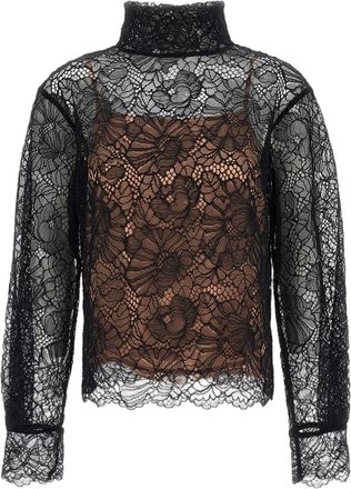 Rotate Lace Long Sleeve Blouse