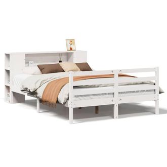 Berkfield Home Bookcase Bed without Mattress White 160x200 cm Solid Wood Pine
