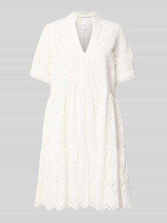 Vero Moda Minikleid mit Lochstickerei Modell Holi in Weiss, Gr&ouml;&szlig;e XL