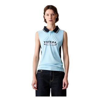 Martine Rose Chaleco de f&uacute;tbol ajustado el&aacute;stico - Tops - Mujer - Azul - L