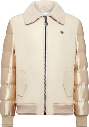 Philipp Plein Lambskin and Nylon down Bomber Philipp Plein TM