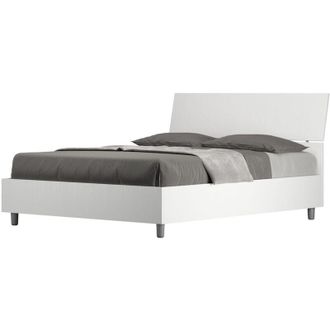 ITYhome Letto alla Francese - demas - Colore: Bianco Frassino - Tipologia Letto: Senza Rete - Tipologia Testata: Testata Inclinata - Dimensione Rete: 140x200