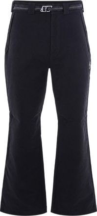 Roa Black Centipede Buckle Wide-Fit Cotton Chino Pants