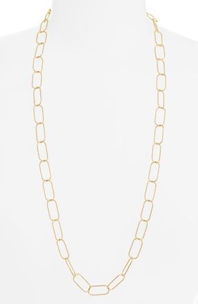 Nordstrom Textured Oval Link Necklace in Gold at Nordstrom