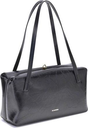 Jil Sander Womens Black Calf Leather Bos Taurus Shoulder Bag