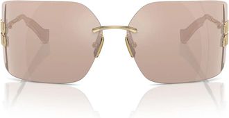 Miu Miu Sunglasses Mu54 Ys Zvn20 F Gold/Pink Mirrored Women