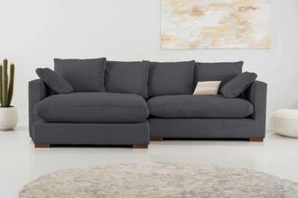 HOME AFFAIRE Ecksofa »Coray« Breite 266 cm, extra weich und kuschelig, mit Federn und Daunen