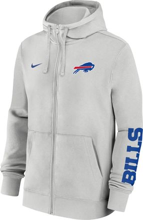 Nike Buffalo Bills Club Nike Mens NFL Full-Zip Hoodie in Grey | 01NC0BB81-1LR