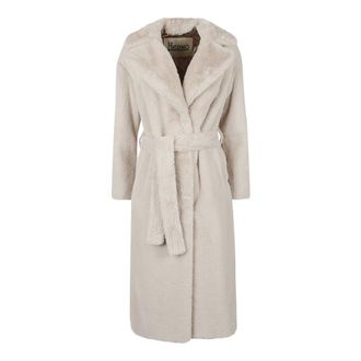 Herno Jassen, Dames, Beige, S, Katoen, Belted Coat