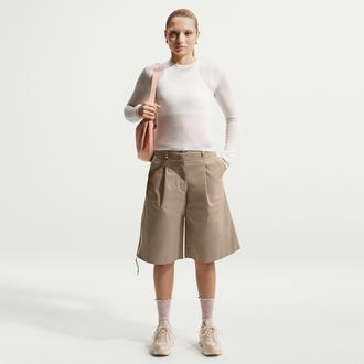 Nike Womens Nike Sportswear Airreverent Low-Rise Shorts in Brown | II3945-247