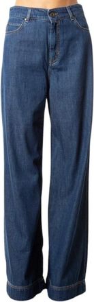 Max Mara Jeans, Dames, Blauw, M, Katoen, Jeans ampio