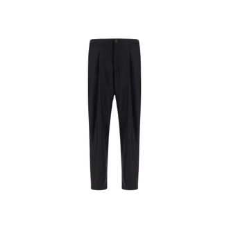 Herno Broeken, Heren, Zwart, XS, Wol, Fluid Wool Broeken