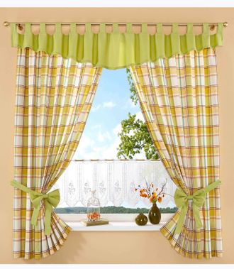 STICKEREIEN PLAUEN Scheibengardine »Dolche 1420« Stangendurchzug 1 Stk. tlg