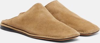 The Row Piper suede slides