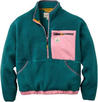 Passenger Ravi Recycled Sherpa Fleece Fleecepullover f&uuml;r Damen | blau