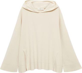 Mango Drop Shoulder Hoodie in Light/Pastel Grey at Nordstrom, Size Small