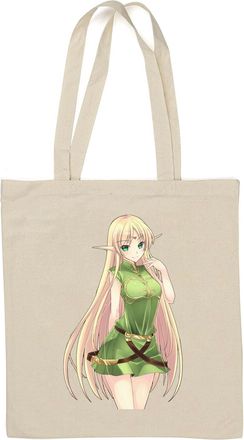 Generic Cute anime elf girl hot babe fantasy art Natural Cotton Tote Bag White