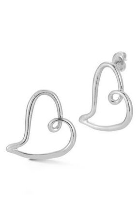 Glaze Jewelry Heart Stud Earrings in Silver at Nordstrom Rack