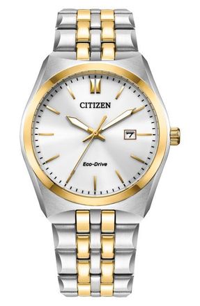 Citizen Corso Eco-Drive Bracelet Watch, 40mm in Two-Tone at Nordstrom