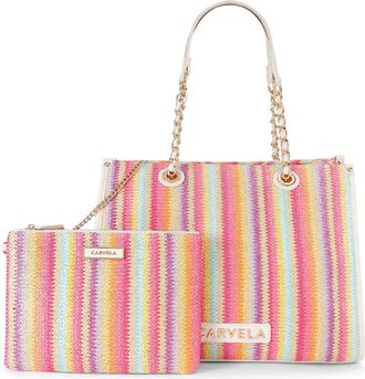 Carvela Womens Leila Raffia Tote Bag - Multicolour Fabric - One Size