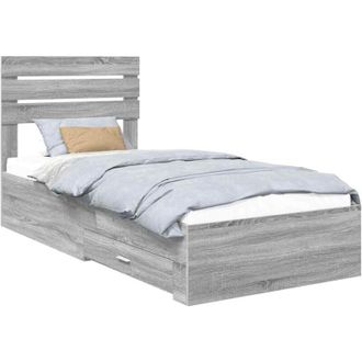 vidaXL Bed Frame with Drawer with Headboard Manual Engineered Wood vidaXL