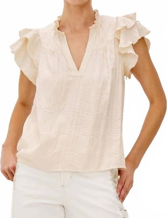 Rails Calista Ruffled Sleeves Top In Ivory