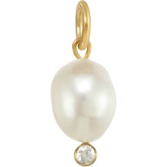 Kozakh Freshwater Pearl & Cubic Zirconia Charm in Gold at Nordstrom