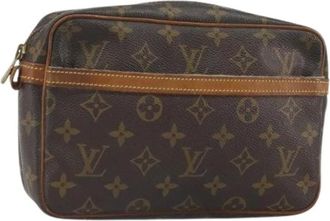 Louis Vuitton Pre-owned Clutches, female, Brown, Size: ONE SIZE Pre-owned Canvas Clutch