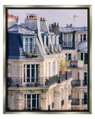 Stupell Industries Parisian Architecture Buildings Framed Floater Canvas Wall Art By Carina Okula