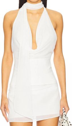 Majorelle London Kelly Halter Top In White