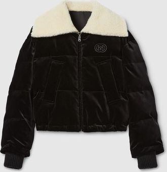 Gucci Cotton Velvet Puffer Bomber, Black, Ready-to-wear