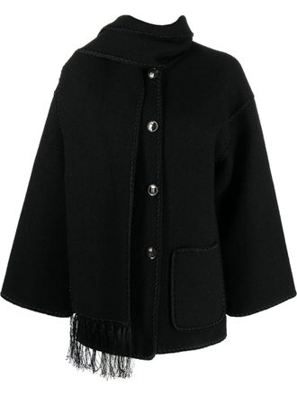 Toteme embroidered scarf jacket - Black