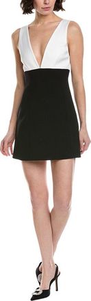 Alice & Olivia Alice + Olivia Mandy Deep Plunge Neck Mini Dress