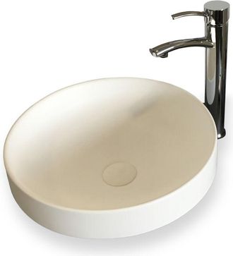 Ambra Ambra - Colecci&oacute;n Lavabo Semiencastrado De 40 Cm En Solid Surface - Lucia