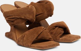 Rick Owens Mules Twisted Cantilever 80 in suede