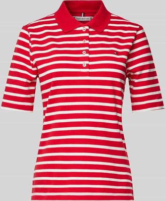 Tommy Hilfiger Regular Fit Poloshirt mit Logo-Stitching Modell 1985 in Rot, Gr&ouml;&szlig;e XS
