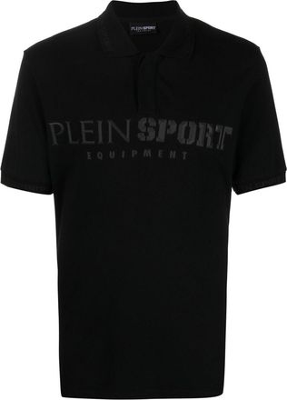 Plein Sport short sleeve polo shirt - men - Cotton/Polyester/Polyurethane/Spandex/Elastane - M - Black