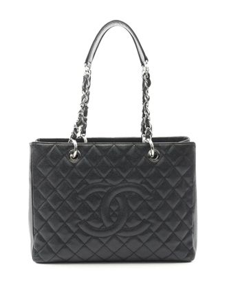 Chanel 2012 CC Quilted Caviar Grand Shopping tote bag - Black