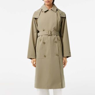 Lacoste Dames Lacoste oversized trenchcoat in beige