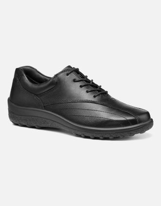 Hotter Womens Tone II Womens Wide Fit Casual Shoes - Black - Size: 6.5