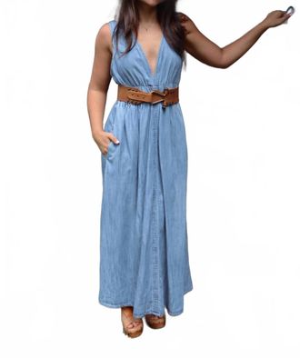 Elan Lennon Denim Dress In Blue