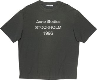 Acne Studios Sprayed Logo T-shirt - unisex - T-shirts - Zwart - XS - Katoen - Tops