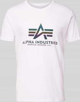 Alpha Industries Alpha Industries T-Shirt mit Label-Print in Weiss, Größe M