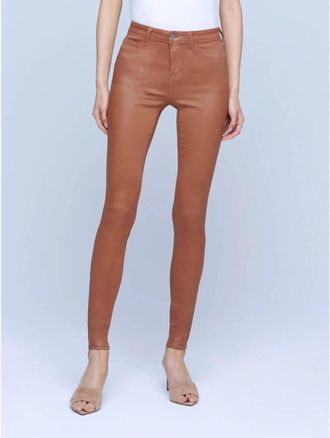 L'agence Marguerite Coated Skinny Jean In Java Coated