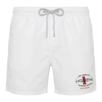 MC2 Saint Barth Beachwear, male, White, Size: S Gustavia Swim Shorts