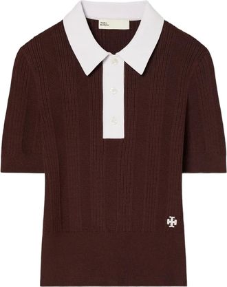 Tory Burch Maglione stile polo - Marrone
