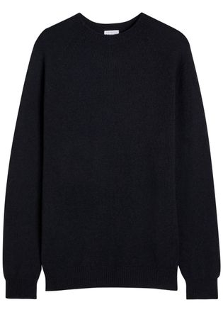 Sunspel Wool Jumper - Navy - XL