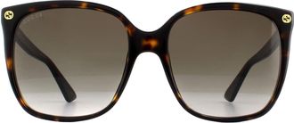 Gucci Cat Eye Havana Grey Gradient Sunglasses