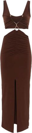 Nissa Abito lungo con dettaglio cut-out - Marrone