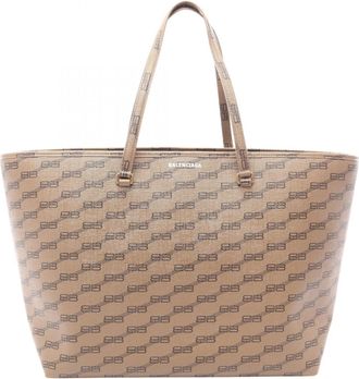 Balenciaga Gray Coated Canvas Handbag Tote Bag (Pre-Owned)